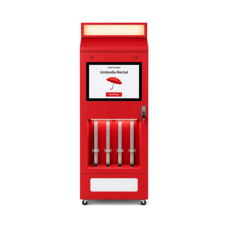 Umbrella rental kiosk — example cabinet artwork