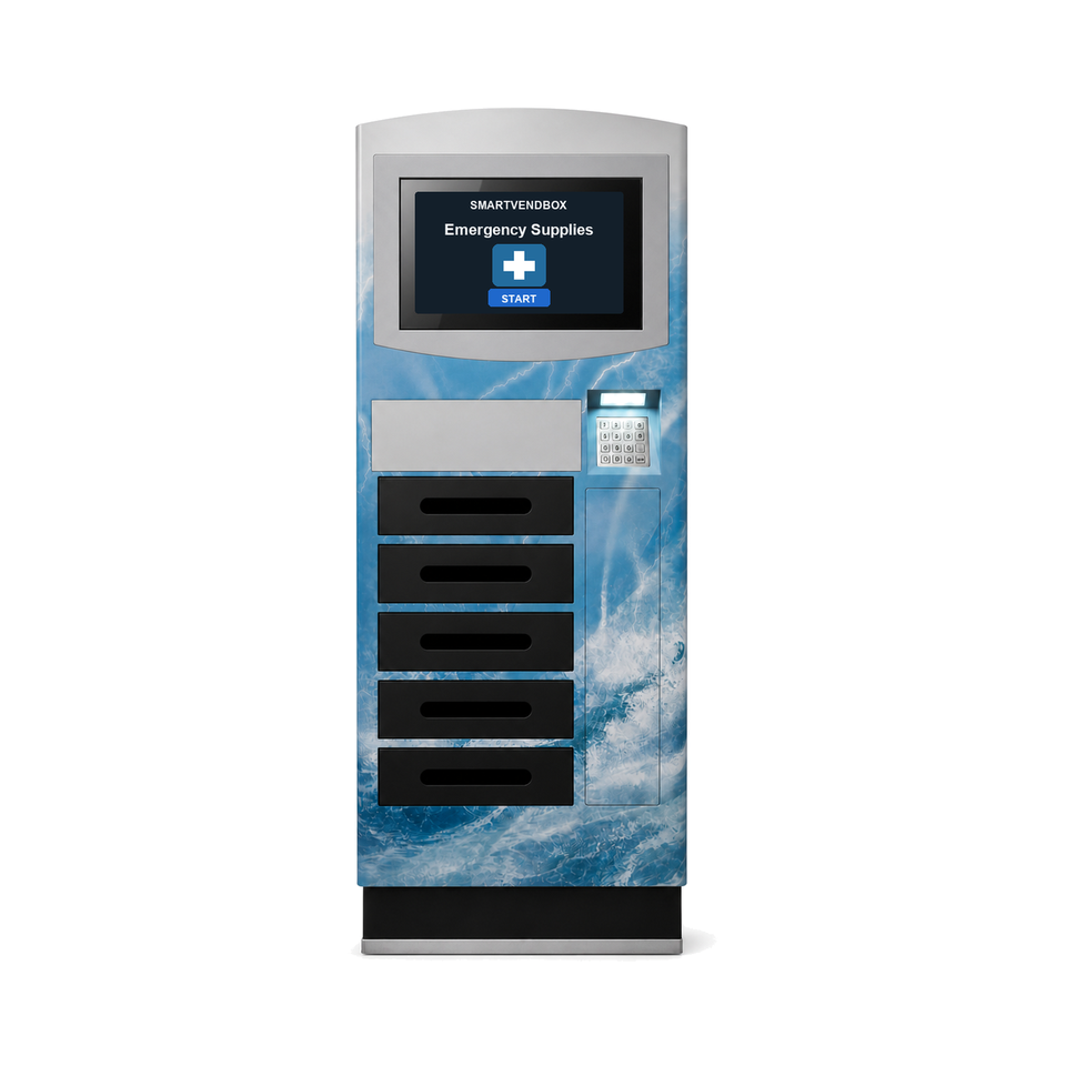 Emergency supplies vending machine