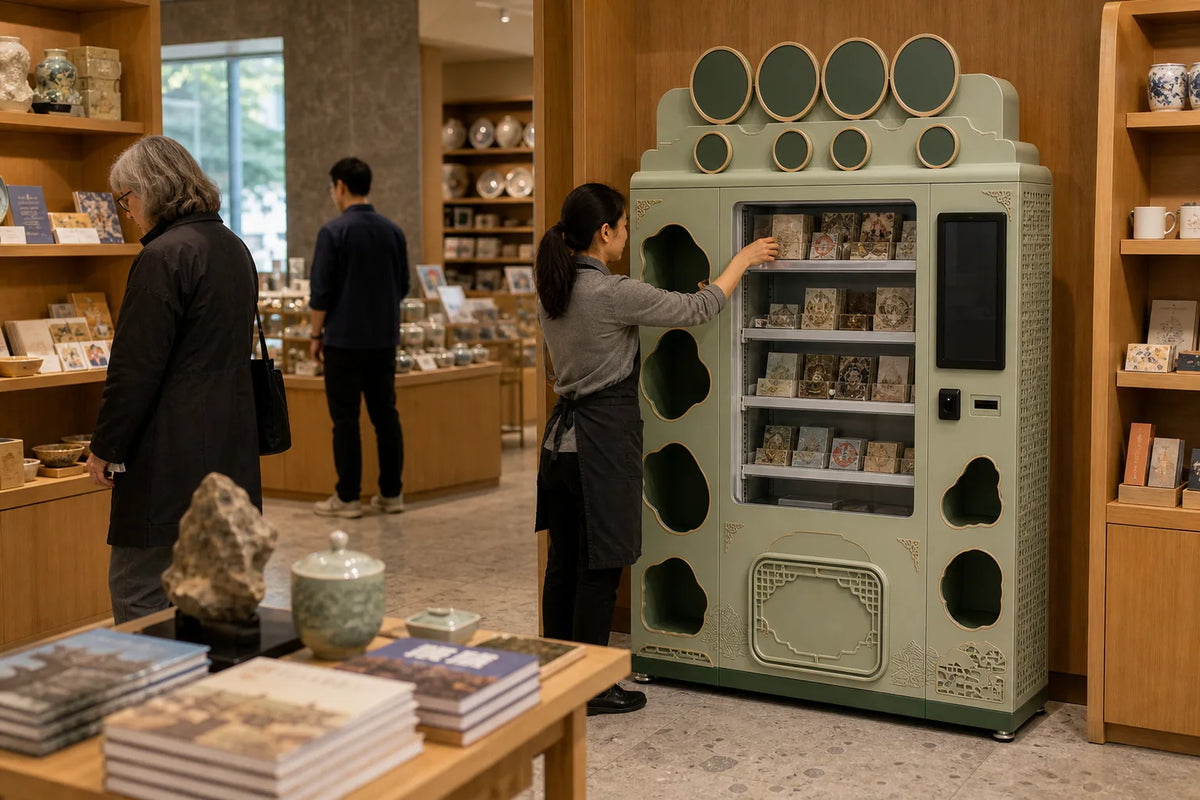 Vending machine in a museum gift shop