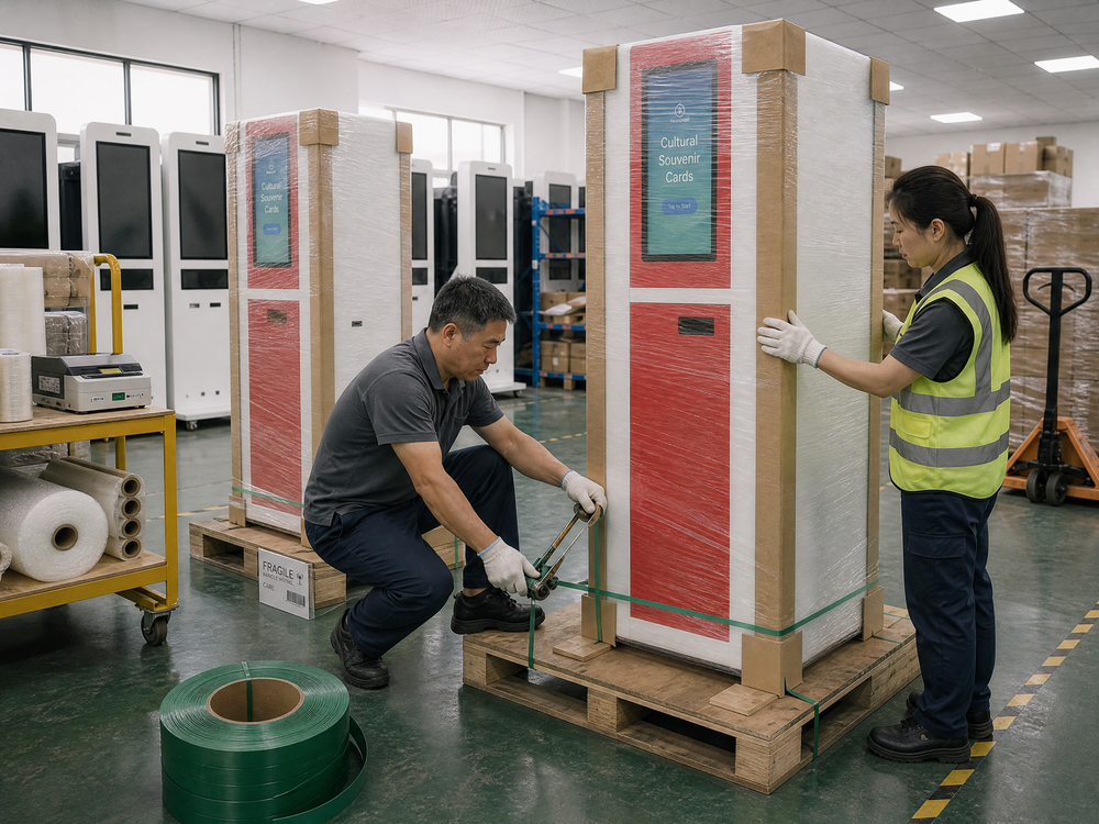 SmartVendBox vending machines prepared for export delivery