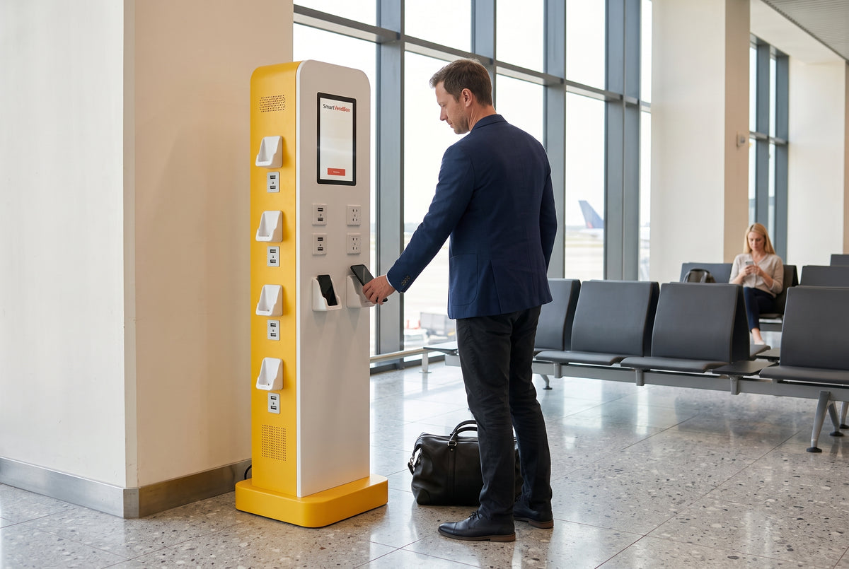 SmartVendBox visitor convenience vending machine at a theme park