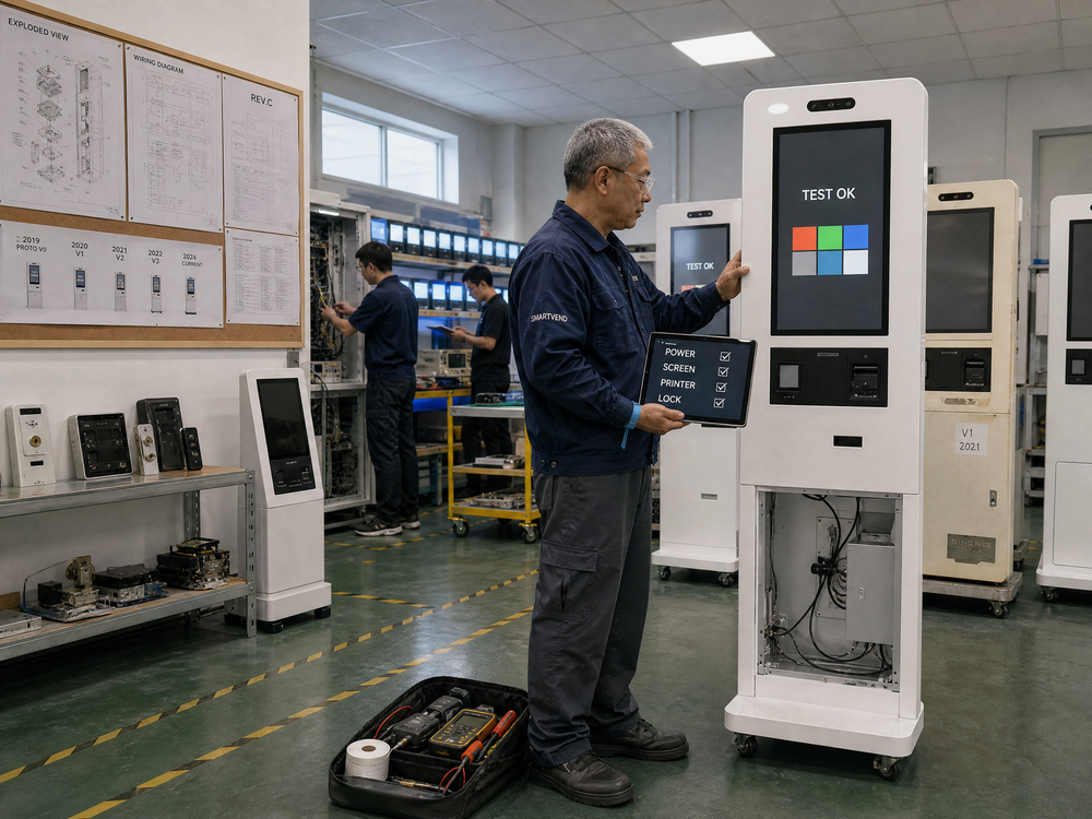 SmartVendBox vending machine manufacturing facility