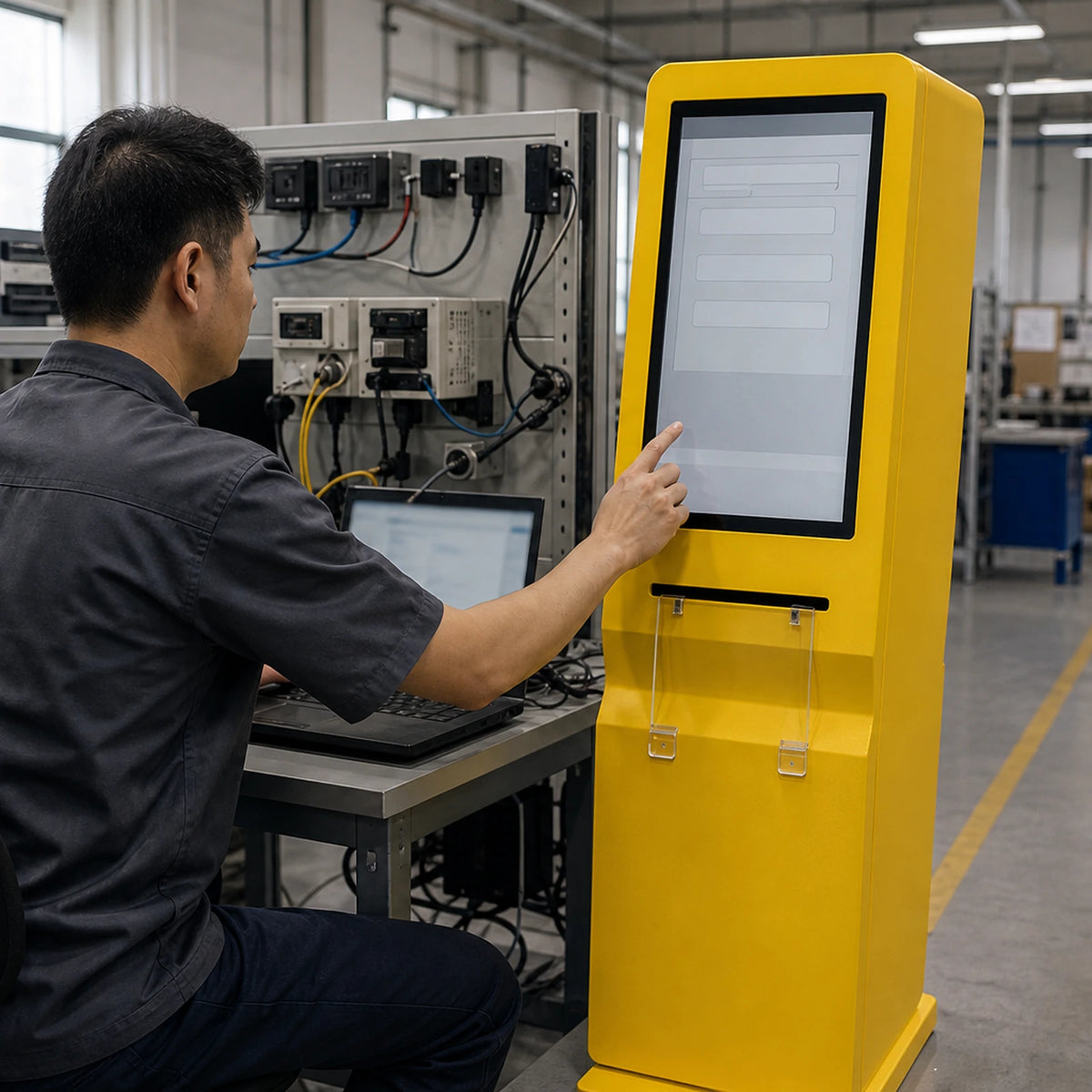 Configuring a vending machine touchscreen
