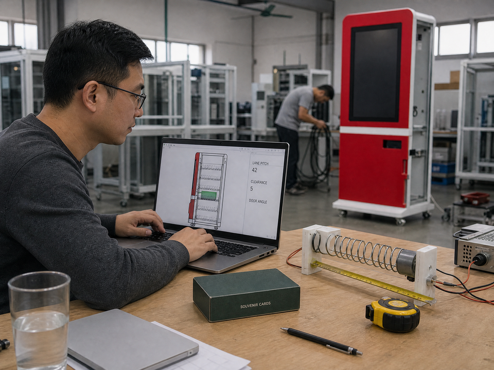 SmartVendBox industrial design review for custom vending machine engineering